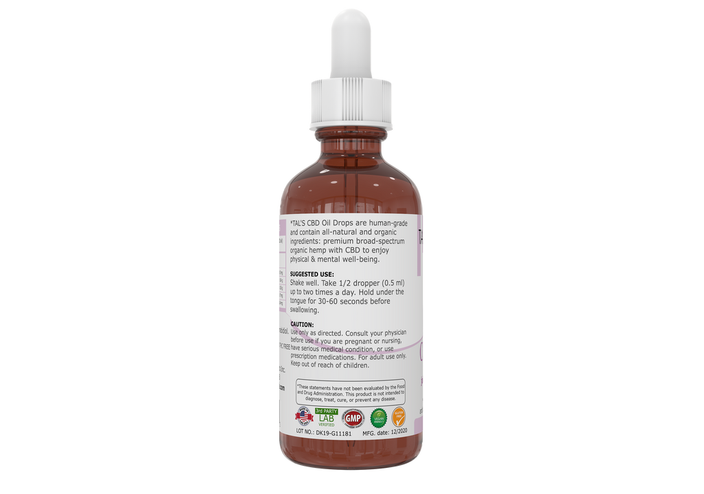 TAL'S CBD Oil Drops 1000mg for Pain Relief and Enhanced Health – Tal's  Great Healthy Life